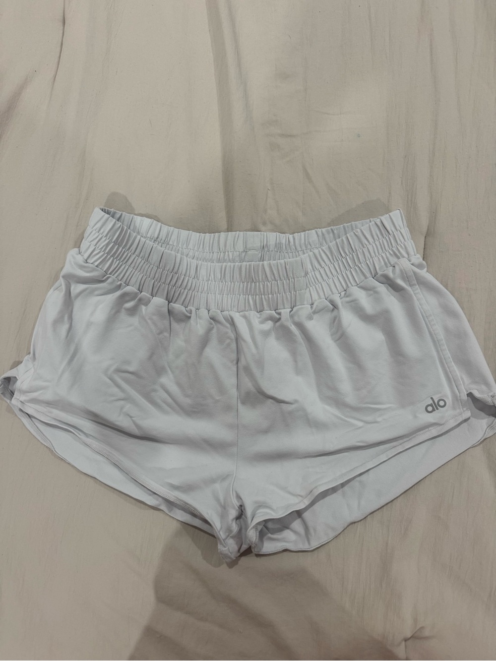 ALO Yoga White Athletic Breeze Shorts